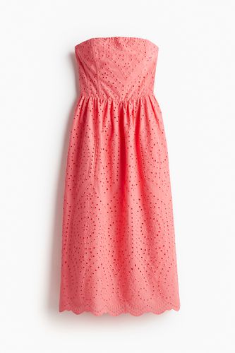Bandeau-Kleid mit Broderie Anglaise Rosa, Alltagskleider in Größe L. Farbe: - H&M - Modalova
