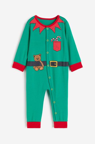 Bedruckter Schlafanzug Grün/Elfe, Pyjamas in Größe 56. Farbe: - H&M - Modalova