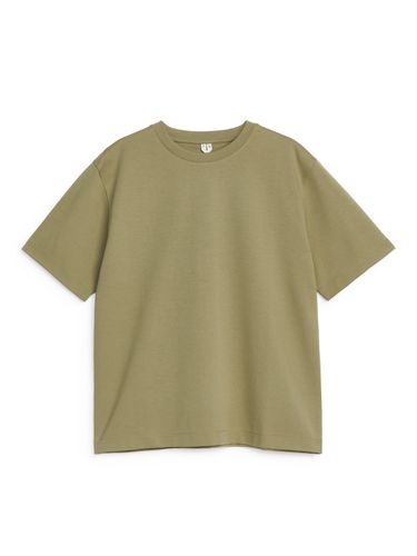 Interlock-T-Shirt Khaki in Größe M. Farbe: green 024 - Arket - Modalova