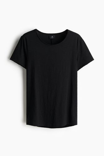 T-Shirt mit Rollkanten Schwarz in Größe S. Farbe: - H&M - Modalova