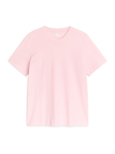 T-Shirt mit Rundhalsausschnitt Hellrosa in Größe S. Farbe: - Arket - Modalova