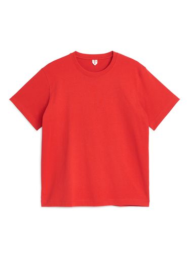 Mittelschweres T-Shirt Rot in Größe XS. Farbe: - Arket - Modalova