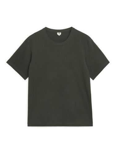 Schweres T-Shirt Dunkles Waldgrün in Größe XS. Farbe: - Arket - Modalova