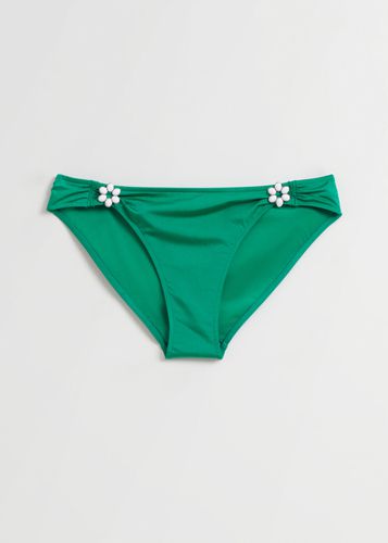 Bikinihose mit Blumenmotiv Smaragdgrün, Bikini-Unterteil in Größe 36. Farbe: - & Other Stories - Modalova