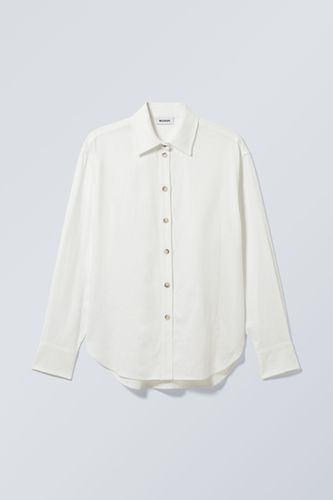 Lockeres Hemd aus Leinenmix Weiß, Freizeithemden in Größe S. Farbe: - Weekday - Modalova