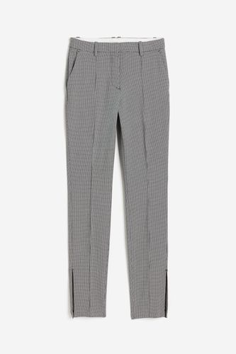 Hose mit Beinschlitzen Schwarz/Hahnentrittmuster, Anzughosen in Größe 34. Farbe: - H&M - Modalova