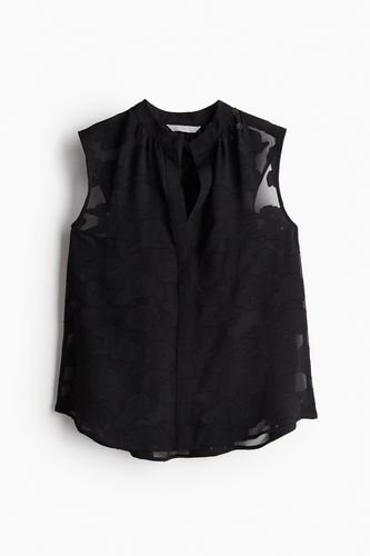 Ärmellose Bluse aus Jacquardstoff Schwarz, Westen in Größe S. Farbe: - H&M - Modalova