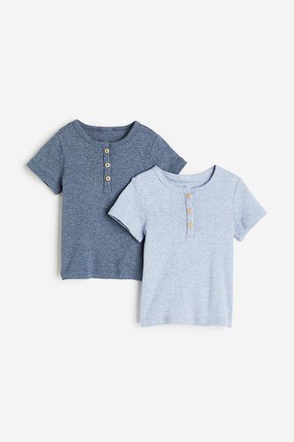 Er-Pack Baumwoll-T-Shirts Blau/Hellblaumeliert, T-Shirts & Tops in Größe 50. Farbe: - H&M - Modalova