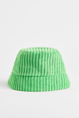 Bucket Hat aus Cord Knallgrün, Hut in Größe S/54. Farbe: - H&M - Modalova