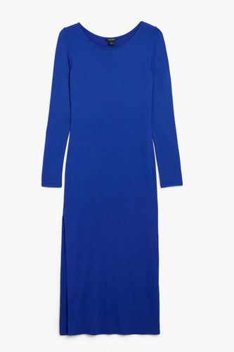 Langärmeliges Bodycon-Kleid Königsblau, Alltagskleider in Größe XXS. Farbe: - Monki - Modalova