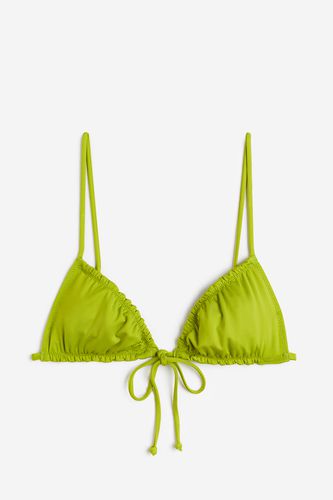 Triangel-Bikinitop Limegrün, Bikini-Oberteil in Größe 44. Farbe: - H&M - Modalova