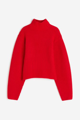 Gerippter Pullover mit Turtleneck Rot in Größe XS. Farbe: - H&M - Modalova