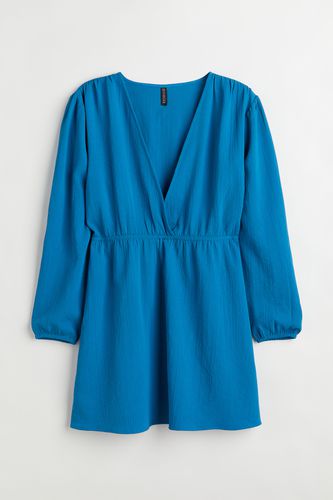 Crêpe-Kleid Blau, Alltagskleider in Größe XL. Farbe: - H&M - Modalova
