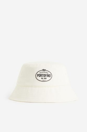 Bucket Hat aus Baumwolle Cremefarben/Portofino, Hut in Größe S/56. Farbe: - H&M - Modalova