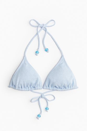 Wattiertes Triangel-Bikinitop Hellblau, Bikini-Oberteil in Größe 40. Farbe: - H&M - Modalova