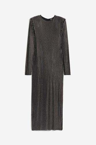 Kleid mit Strassverzierung Schwarz/Strass, Alltagskleider in Größe XS. Farbe: - H&M - Modalova