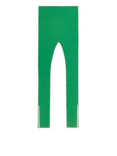 Rippstrickleggings Grün in Größe XS. Farbe: - Arket - Modalova