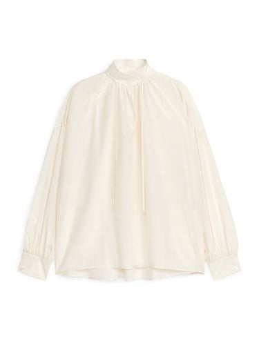Bluse aus Lyocell mit Kordelzug Weiß, Blusen in Größe 34. Farbe: - Arket - Modalova
