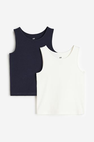 Er-Pack Baumwoll-Tanktops Marineblau/Weiß, T-Shirts & Tops in Größe 92. Farbe: - H&M - Modalova