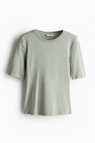 Kurzarmshirt Helles Khakigrün, T-Shirt in Größe S. Farbe: - H&M - Modalova