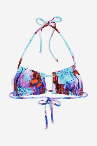 Bikinitop mit Volants Blau/Geblümt, Bikini-Oberteil in Größe 34. Farbe: - H&M - Modalova