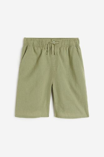 Shorts aus Leinenmischung Khakigrün in Größe 164. Farbe: - H&M - Modalova