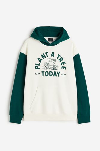 Bedruckter Hoodie in Relaxed Fit Weiß/Plant a Tree Today, Hoodies Größe S. Farbe: White/plant tree today - H&M - Modalova