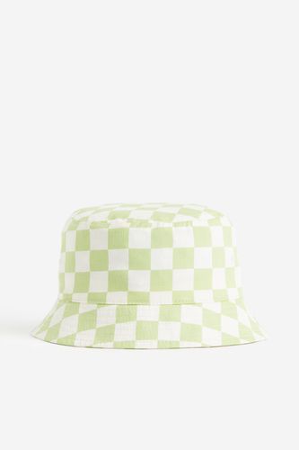 Bucket Hat aus Twill Hellgrün/Kariert, Hut in Größe 104/122. Farbe: - H&M - Modalova