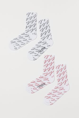 Paar Socken Weiß/Love in Größe 43/45. Farbe: - H&M - Modalova