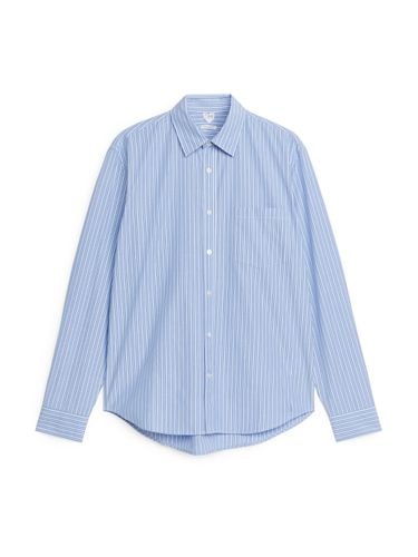 Popeline-Hemd Blau/Streifen, Freizeithemden in Größe 52. Farbe: - Arket - Modalova