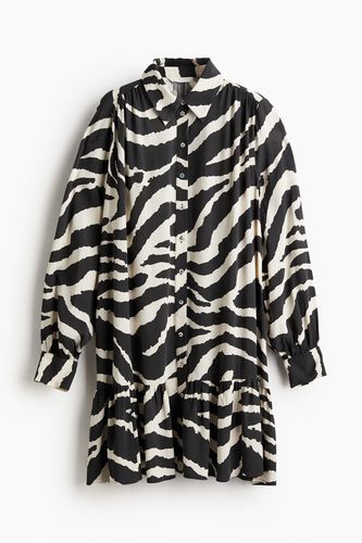 Oversized Blusenkleid Dunkelgrau/Zebramuster, Alltagskleider in Größe M. Farbe: - H&M - Modalova