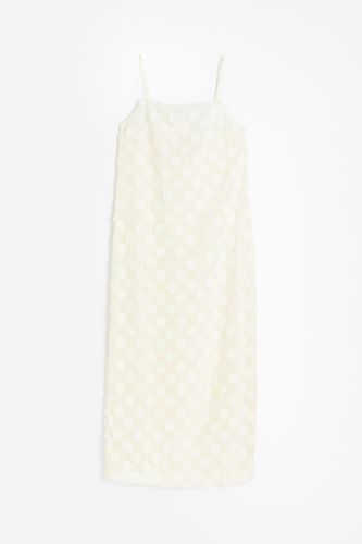 Kleid aus Jacquardstoff Cremefarben, Alltagskleider in Größe 48. Farbe: - H&M - Modalova