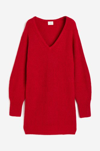 Geripptes Strickkleid Rot, Alltagskleider in Größe XS. Farbe: - H&M - Modalova