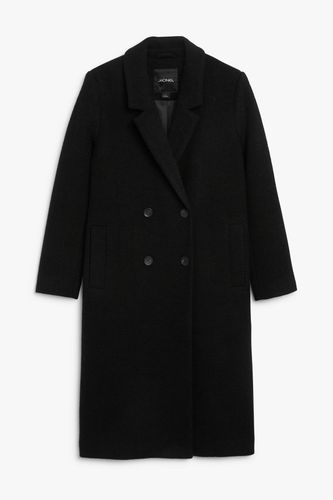 Klassischer zweireihiger Mantel schwarz Black, Mäntel in Größe S. Farbe: - Monki - Modalova