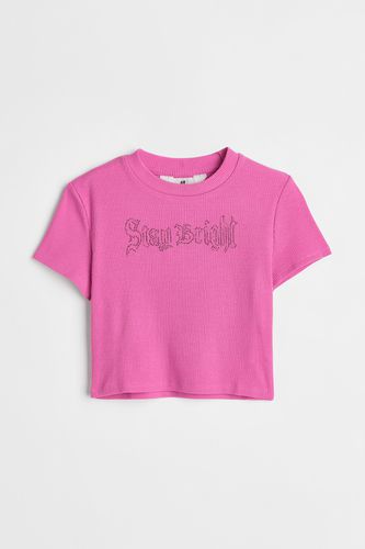 Geripptes Jerseyshirt Rosa, T-Shirts & Tops in Größe 146/152. Farbe: - H&M - Modalova