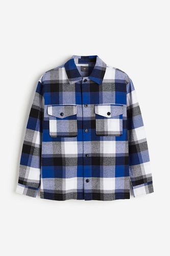 Twill-Overshirt in Loose Fit Blau/Kariert, Jacken Größe M. Farbe: - H&M - Modalova