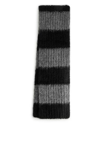 Schal aus Wolle und Alpaka Grau/Schwarz, Schals & Halstücher in Größe 200x28 cm. Farbe: - Arket - Modalova