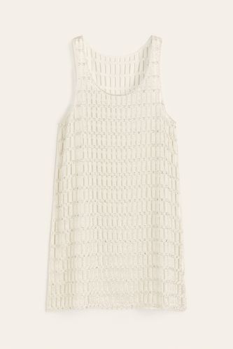 Minikleid mit Verzierungen Weiß/Silberfarben, Party kleider in Größe XXL. Farbe: - H&M - Modalova