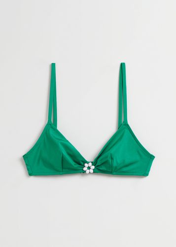 Bikinioberteil mit Blumenmotiv Smaragdgrün, Bikini-Oberteil in Größe 44. Farbe: - & Other Stories - Modalova