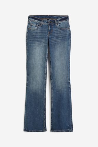 Flared Low Jeans Dunkles Denimblau, Straight in Größe 42. Farbe: - H&M - Modalova