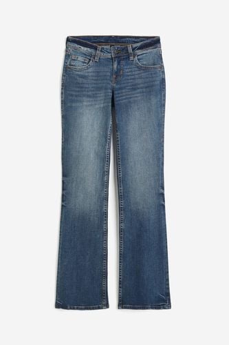 Flared Low Jeans Dunkles Denimblau, Straight in Größe 44. Farbe: - H&M - Modalova