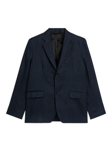 Moderner Hopsack Blazer Dunkelblau, Sakkos in Größe 46. Farbe: - Arket - Modalova