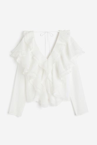Volantbluse aus Lyocellmix Weiß, Blusen in Größe S. Farbe: - H&M - Modalova