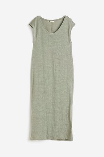 Kleid aus Leinenjersey Helles Khakigrün, Alltagskleider in Größe M. Farbe: - H&M - Modalova