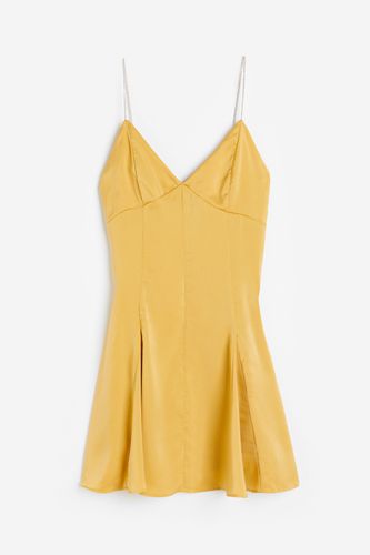 Kleid mit Strassträgern Gelb, Party kleider in Größe XXL. Farbe: - H&M - Modalova