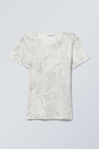 Bedrucktes T-Shirt Ready Weiße bedruckte Spitze in Größe S. Farbe: - Weekday - Modalova