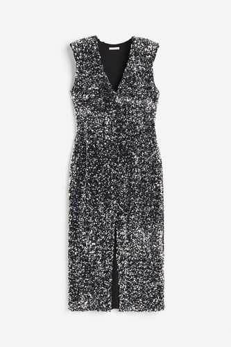 Paillettenkleid mit Schlitz Grau/Silberfarben, Party kleider in Größe XL. Farbe: - H&M - Modalova