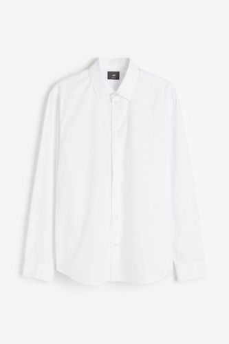 Popeline-Hemd in Regular Fit Weiß, Elegant Größe M. Farbe: - H&M - Modalova