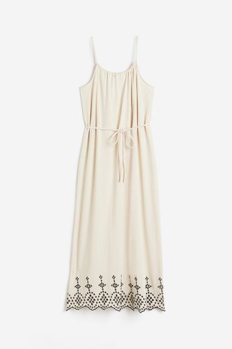 Kleid mit Broderie Anglaise Hellbeige, Alltagskleider in Größe XL. Farbe: - H&M - Modalova