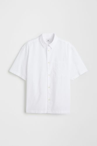 Kurzarmhemd aus Leinenmix Relaxed Fit Weiß, Freizeithemden in Größe XL. Farbe: - H&M - Modalova